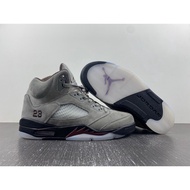 [Ready Stock Free Shipping]Men's Basketball Shoes Oh5u a Ma Manique X Air  5 Clutch Light Bone/Black