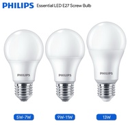 100% E27 Philips 5w/9w/11w/13w Essential E27 LED Bulb Mentol Lampu LED Mentol Lampu