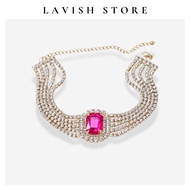 Lavish Store party necklace, CK high-end stone-encrusted fashion accessory600518