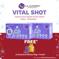 La Juiceria Vital Shot Immunity Twin Pack (20 Bottles) - Ginger Honey Shot | Immunity & Flu Relief |