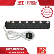 UMS TS8 Series Surge Protection Extension Plug Socket SIRIM APPROVED 4, 5, 6 Gang, 1.8m TS8413N TS85