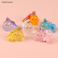 FF Luminous Crown Chicken Dolls Keychain Bookbag Pendant, Resin Chicken Toy PH