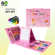 208Pcs Kids Coloring Art Set, School Supplies Set, Art Materials Set Arts And Crafts Supplies (Pink)