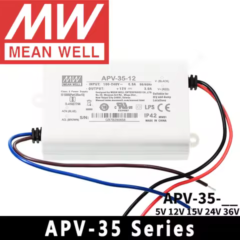 Meanwell LED Driver APV-35 Series meanwel 5v/12v/15v/24v/36v LED Transformer IP42 LED Power Supply C