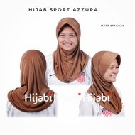 Hijab Sport Pet Besar Dan Tebal Azzura Jilbab Olahraga Kerudung Polos  bahan spandek