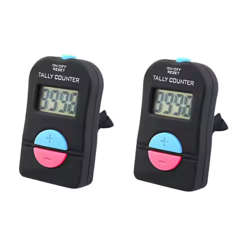 BHTS-2 Pcs Digital Counting Counter Electronic Add Subtract Manual Clicker Handheld Mechanical Numbe