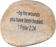 Holy Land Market Extra Large Engraved Inspirational Scripture Biblical Natural Stones Collection - S