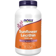 Now Foods Lecithin/Sunflower Lecithin 1200 mg 100 Softgels เลซิติน/ซันฟลาวเวอร์ เลซิติน  ช่วยบำรุงตับ และ ช่วยท่อน้ำนมอุดตัน