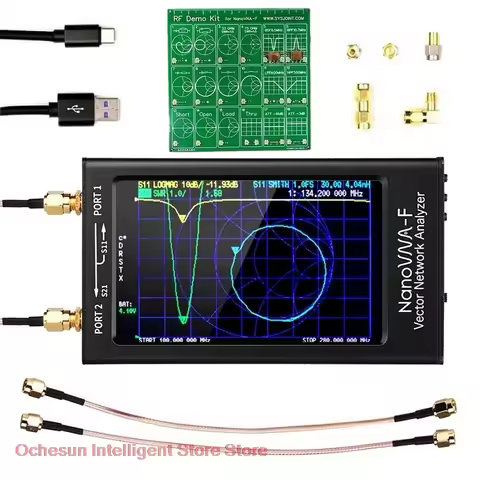 Deepelec 4.3 Inch NanoVNA-F Vector Network Analyzer Push Button VNA SWR Meter HF VHF UHF Antenna Det