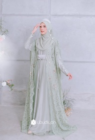 Gaun Laurel Hijau | Gaun Pengantin Muslimah