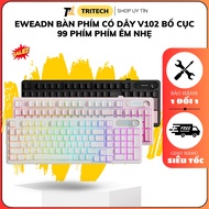 EWEADN Wired Keyboard V102 Layout 99 Keys Quiet and Lightweight Wired Keyboard Computer Keyboard Wir
