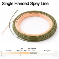 Aventik | Single Hand Spey Fly Line 100FT Double Color Roll Casting Line PVC Coated with Welded Loop