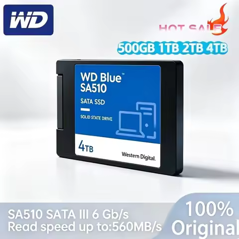 FOR WD Hard Disk Disc Internal Solid State Drive SATA 3.0 2.5" 500GB 1TB 2TB 4TB Blue SA510 SSD for