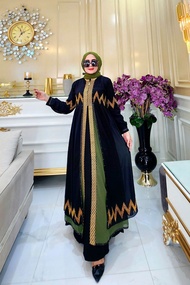 Gamis Arabian bordir New Terbaru terviral Busuii//Gamis kombinasi warna bordir bertabur Mote Swarosk