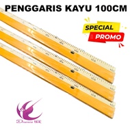 100 cm Wooden Ruler 1 Meter Wooden Ruler/