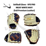 Softball Glove 12–12.5 Inch Full Premium Leather | VPS PRO VPS Softball Glove MILKY WHITE NAVY