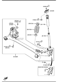 (ของแท้) DB5P28012A / DA6A280A3 ยางรองสปริงโช็คหลัง ตัวบนหรือตัวล่าง มาสด้า2 Mazda 2 skyactiv เบนซิน