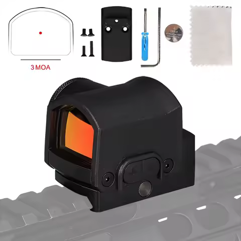 PPT RMS Red Dot Sight 1x28x18.5 AR15 M4 Glock 17 1913 Pistol Red Dot Scope 9mm Mini Sight With Fit 2