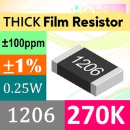 270KΩ 1206 3216(mm) ±1% THICK Film SMD Resistor 250mW 270K