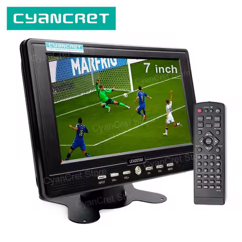 LEADSTAR D768 7 inch Portable TV DVB-T2 ATSC ISDB-T tdt Digital and Analog mini small Car TV Televis