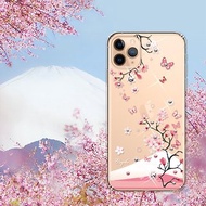 iPhone 11全系列 水晶彩鑽防震雙料手機殼-日本櫻