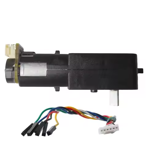 All-Metal TT Encoder Motor, High Torque 1:90 Gearbox, 12PPR Hall Encoder, Metal Shaft DC Geared Moto