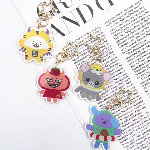 Thailand Stars Jimmysea Perthchimon Forcebook Geminifourth Cosplay Key Chain Acrylic Keychains Bag P