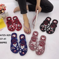 TERBARU&SENDALS JEPIT TEPLEK WANITA MOTIF BERDURI SEHAT ANTI REMATIK FLAT KARET JELLY STEYLIS ANTI S