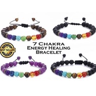 C8r6 Bracelet 7 Chakra Energy Healing - Adjustable Rope (gck1) Ax9l