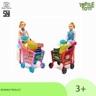 GIRLS' TOY TROLLEY PUSH DOLL FILLED WITH COOKING FB801