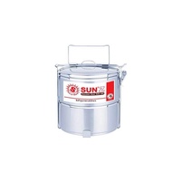 SUN Lunch Box Size 12 Cm. 2 Layers Stainless Steel Food Grade Quality SUS430 Strong Safe Free Of Con