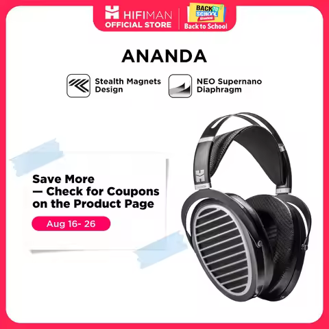 HIFIMAN Ananda Stealth Magnet Open-Back Over-Ear Full-Size Planar Magnetic Hi-Fi Headphones