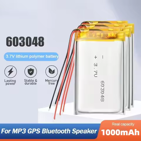603048 Battery 1000mAh Rechargeable 3.7V Polymer Lithium Batteries Cell for Game Console Controller 
