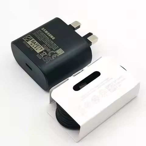 For Samsung 25W UK Super Fast Charger Adapter For Galaxy S24 S23 S22 S21 S20 Note 20 Ultra Z Flip Fo