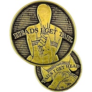 Heads I Get Tail Tails I Get Head Ci luckly Coin, Funny Prank Gifts,flip a Coin,toss Coin,Funny Coin