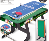 Foldable billiard table 3-in-1 billiard table tennis air hockey table