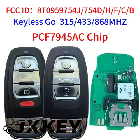 JXKEY 754J 754D/H/F/C/B 315/433/868Mhz pcf7945AC Chip Smart Remote Car Key Fob For Audi A4 A5 A6L A7