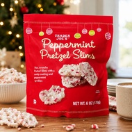 TRADER JOE'S PEPPERMINT PRETZEL SLIMS, 170G.