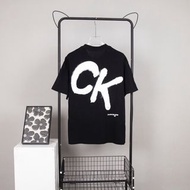 Calvin Klein CK T-shirts休閒塗鴉字母印花圓領短袖T恤男女同款
