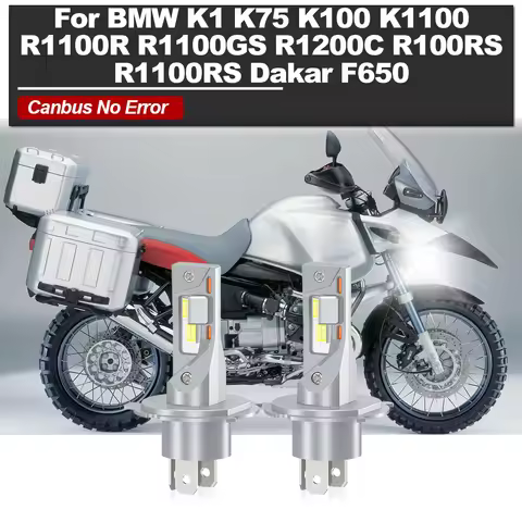 Motorcycle LED Headlight Bulbs 120W Moto Lamp 12V For BMW K1 K75 K100 K1100 R1100R R1100GS R1200C R1