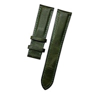 B16 - Army blue cowhide watch strap - Form B - Stitching style 1