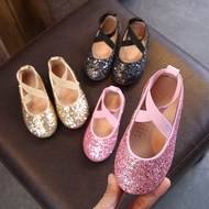 hot【DT】 Ballet Flats Baby Shoes Glitter Children Gold 3-12 years Kids MCH026