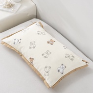 Kids 100% Cotton Pillow Case with Zipper Breathable Cute Cartoon Children 1pc Pillow Cover for Baby 
