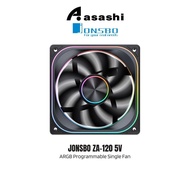 Jonsbo ZA-120B 5V ARGB Programmable Fan (Black | Single | Forward)