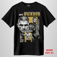 Abloo - UFC T-shirt KHABIB ISLAM JON JONES CONOR ILIA TOPURIA premium distro cool 24s material unise