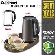 CUISINART Cordless Electric Kettle (1.5L) Double Wall Stainless Steel Cool Touch Boil Dry Protection Jug