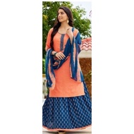 MahekSkirt (Top sequence work Top with Rayon print skirt)