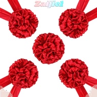 ZAIJIE1 1Pcs Big Flower Ball, Celebrate Decoration Market Ceremony Recognition Red Cloth Hydrangea, Ribbon-cutting Car Delivery Start Business Chinese Wedding Red Satin