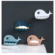 Cute Whale Wall Sticker Soap Tray