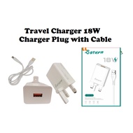 Smart Quality charger 18w Fast charge USB High Speed Charger Cable- Micro, Type-C, Ixhonx